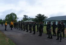 Korem 121/Abw Menggelar Penilaian Siap Jasmani Militer -PSJM